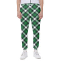 Saint Patrick's Day Plaid Pattern Print Joggers