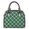 Saint Patrick's Day Plaid Pattern Print Shoulder Handbag