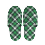Saint Patrick's Day Plaid Pattern Print Slippers