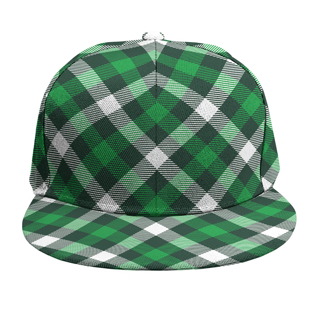 Saint Patrick's Day Plaid Pattern Print Snapback Cap