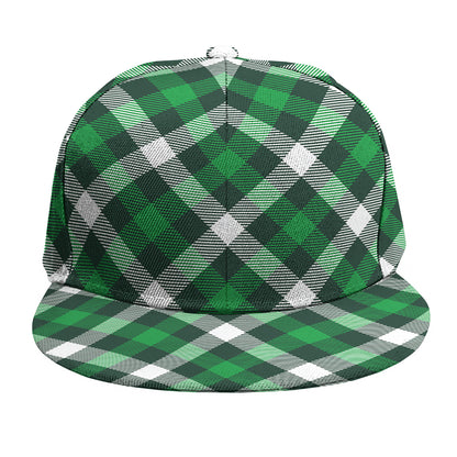 Saint Patrick's Day Plaid Pattern Print Snapback Cap
