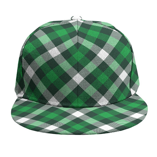 Saint Patrick's Day Plaid Pattern Print Snapback Cap
