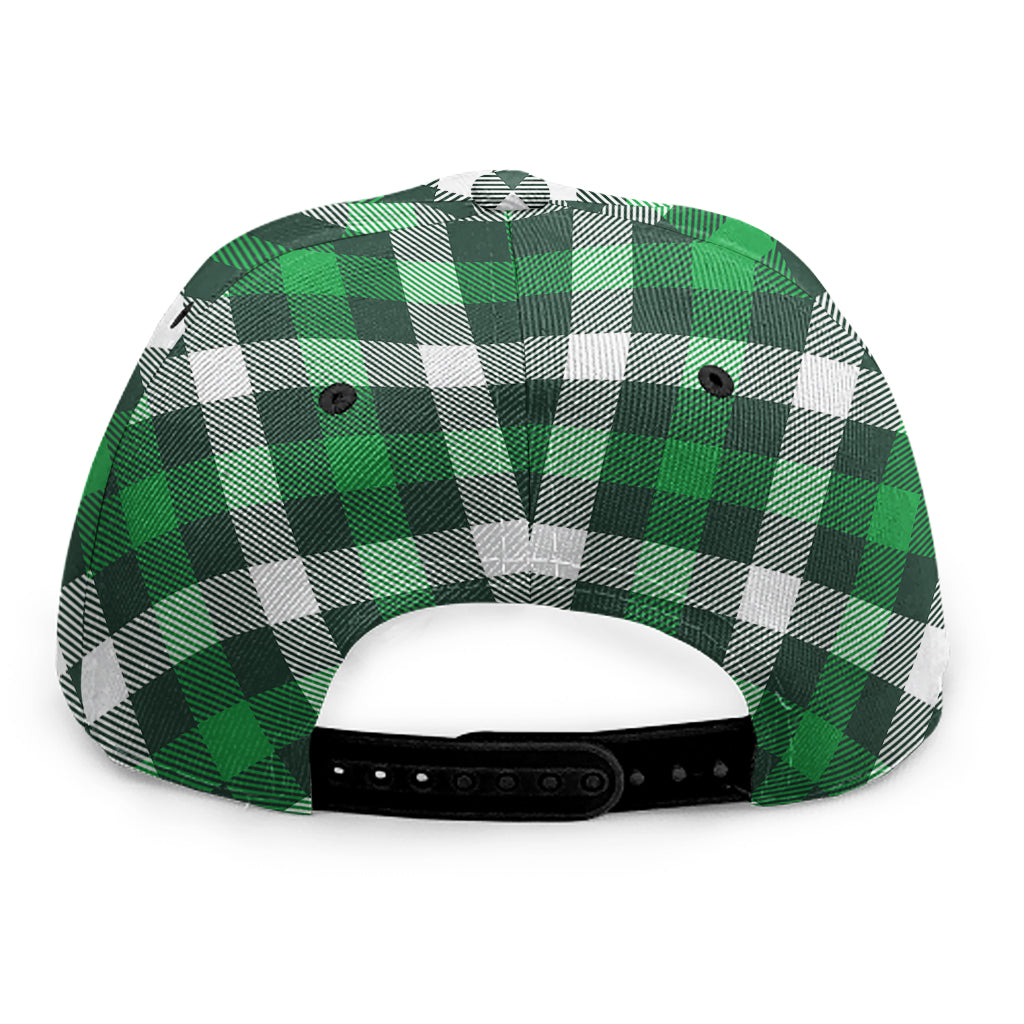 Saint Patrick's Day Plaid Pattern Print Snapback Cap