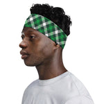 Saint Patrick's Day Plaid Pattern Print Sports Headband
