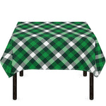 Saint Patrick's Day Plaid Pattern Print Tablecloth