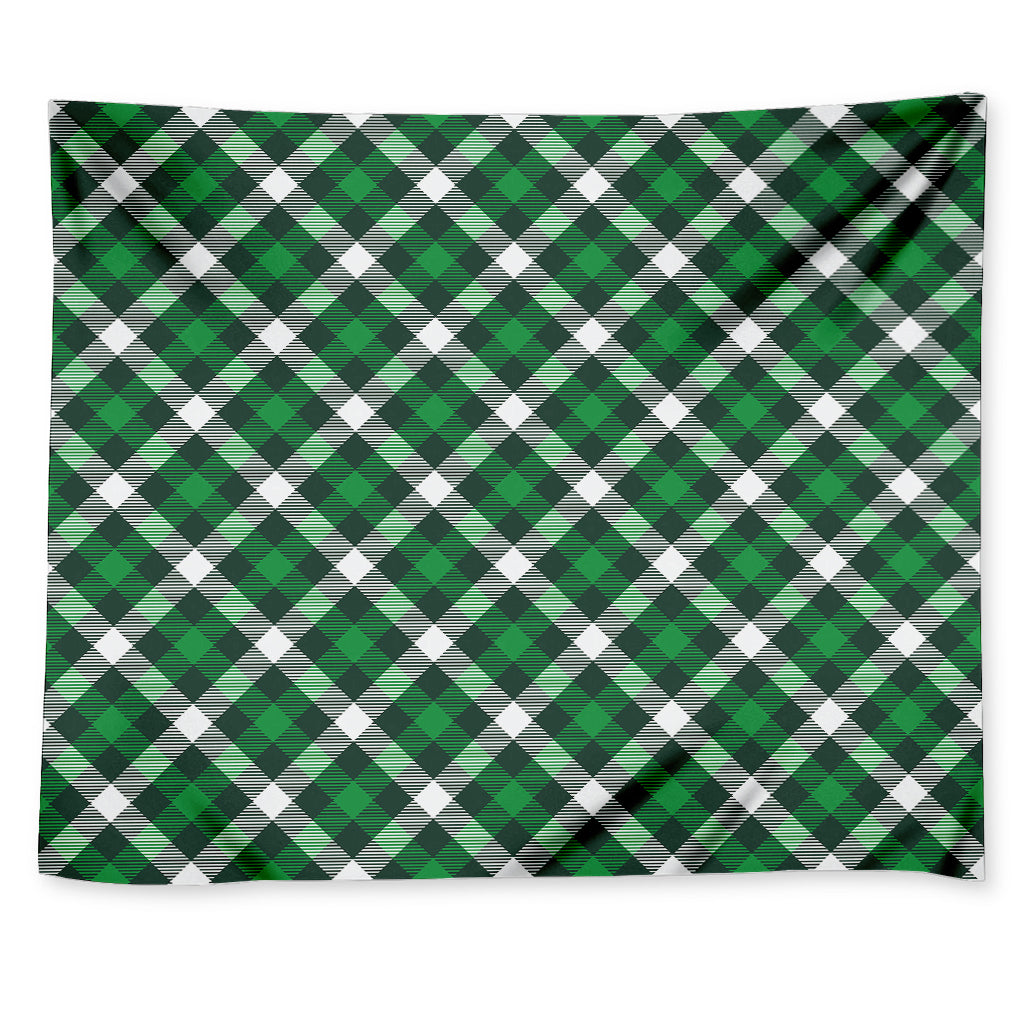 Saint Patrick's Day Plaid Pattern Print Tapestry