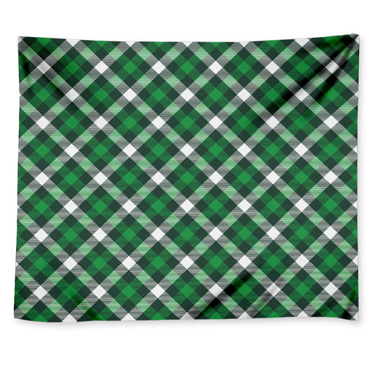 Saint Patrick's Day Plaid Pattern Print Tapestry