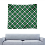 Saint Patrick's Day Plaid Pattern Print Tapestry