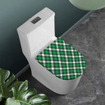 Saint Patrick's Day Plaid Pattern Print Toilet Lid Cover
