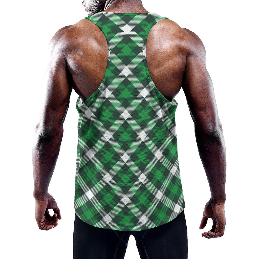 Saint Patrick's Day Plaid Pattern Print Training Tank Top