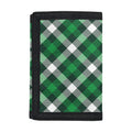 Saint Patrick's Day Plaid Pattern Print Trifold Wallet