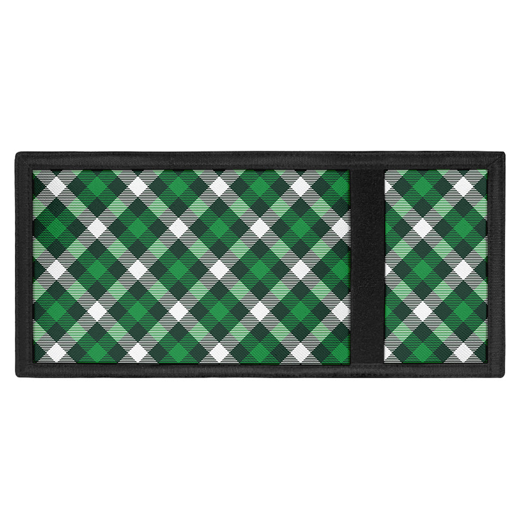 Saint Patrick's Day Plaid Pattern Print Trifold Wallet