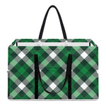 Saint Patrick's Day Plaid Pattern Print Utility Tote Bag