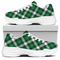 Saint Patrick's Day Plaid Pattern Print White Chunky Shoes