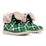 Saint Patrick's Day Plaid Pattern Print Winter Boots