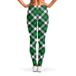 Saint Patrick's Day Plaid Pattern Print Women's Leggings