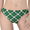 Saint Patrick's Day Plaid Pattern Print Women's Thong