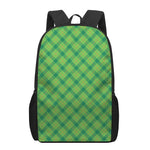 Saint Patrick's Day Scottish Plaid Print 17 Inch Backpack