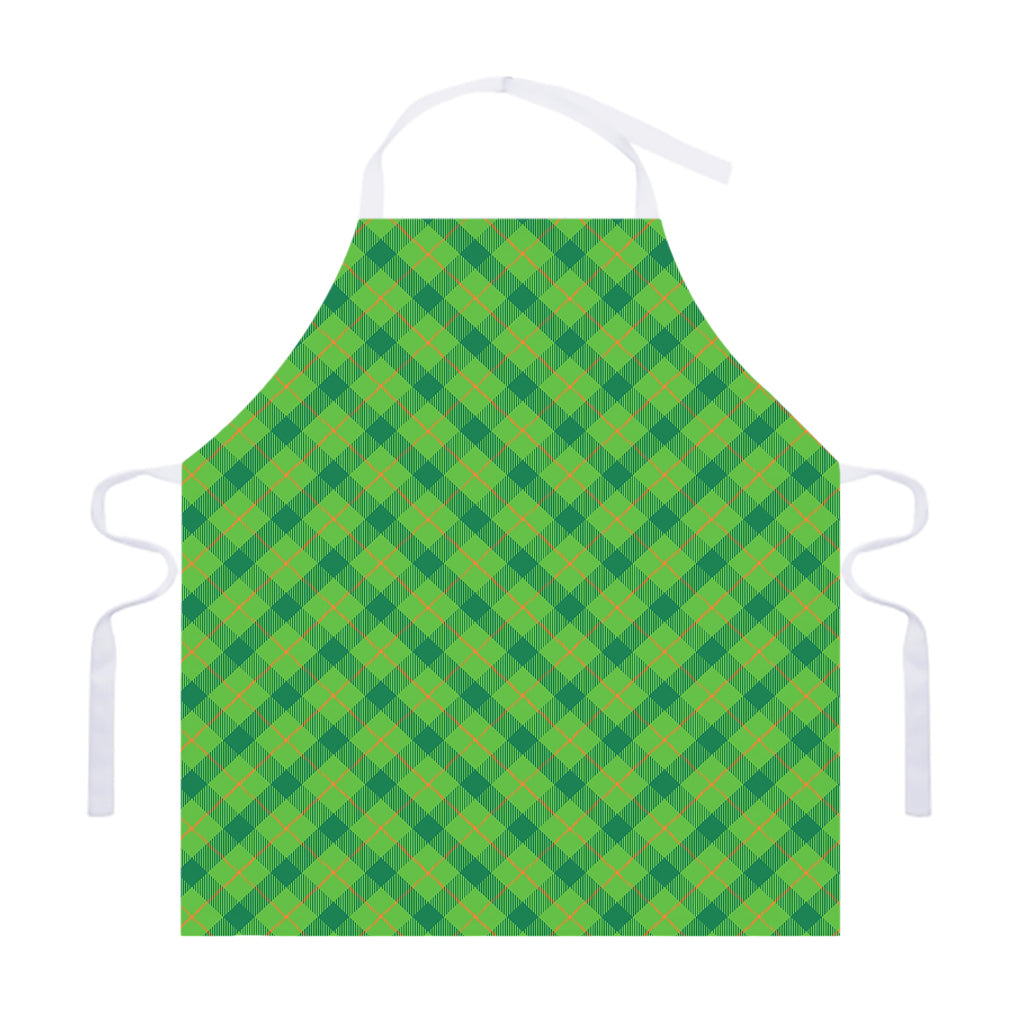 Saint Patrick's Day Scottish Plaid Print Adjustable Apron