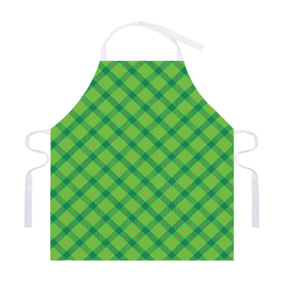 Saint Patrick's Day Scottish Plaid Print Adjustable Apron