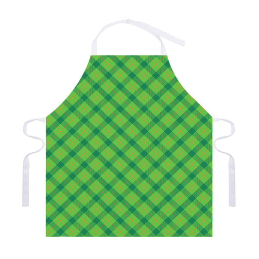 Saint Patrick's Day Scottish Plaid Print Adjustable Apron