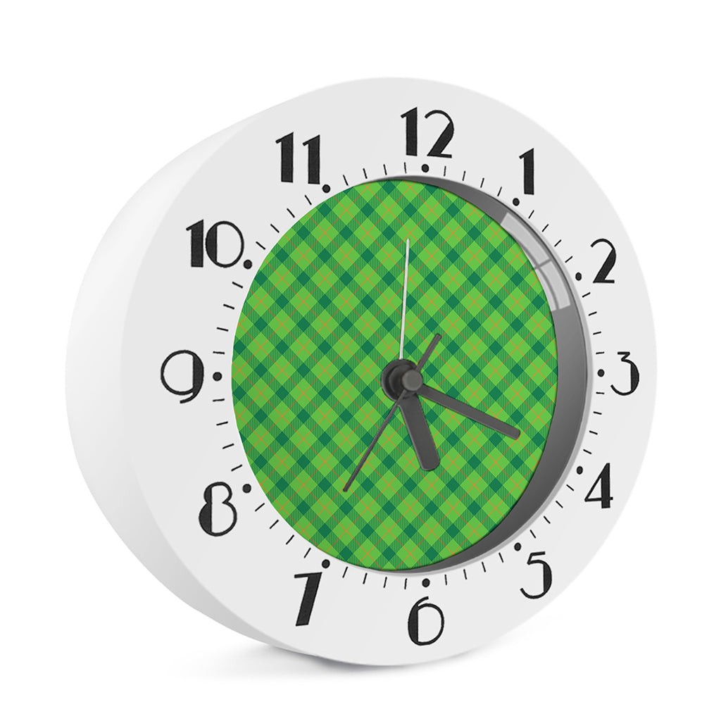 Saint Patrick's Day Scottish Plaid Print Alarm Clock