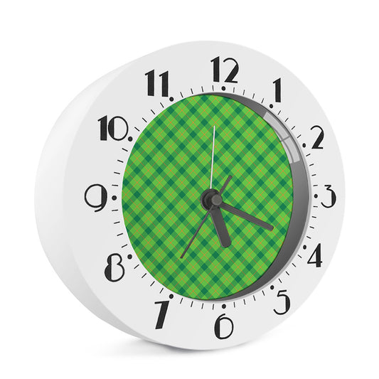 Saint Patrick's Day Scottish Plaid Print Alarm Clock