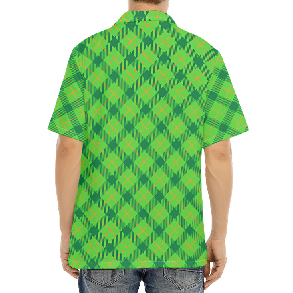 Saint Patrick's Day Scottish Plaid Print Aloha Shirt