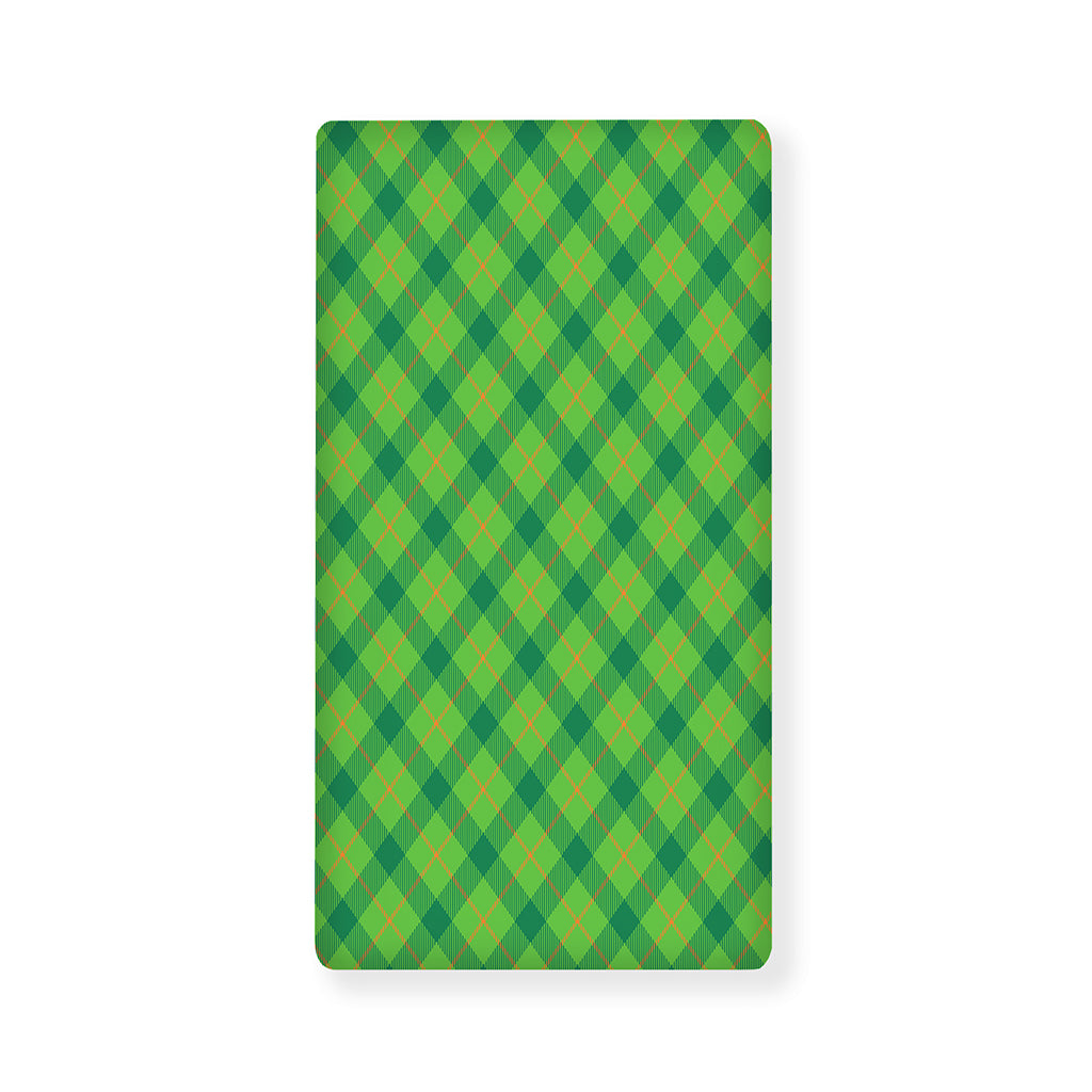Saint Patrick's Day Scottish Plaid Print Baby Crib Sheet