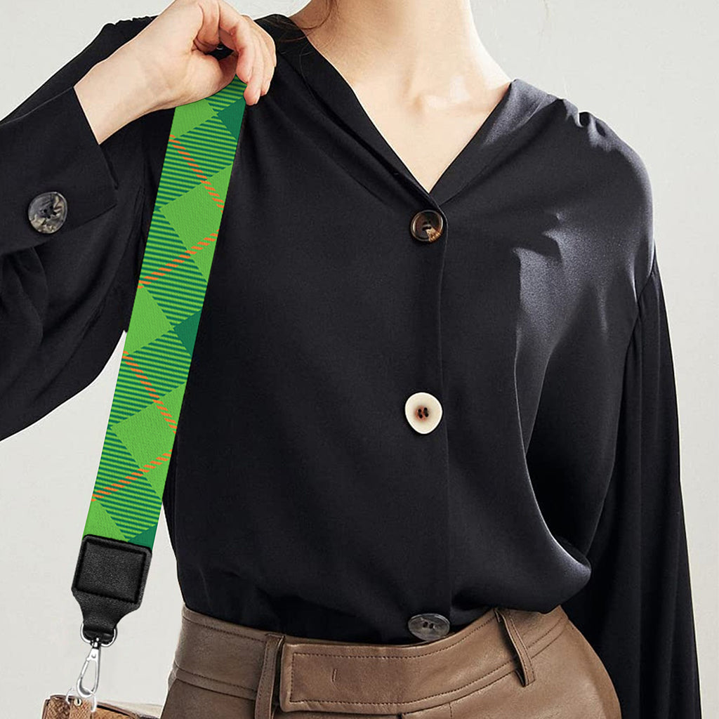 Saint Patrick's Day Scottish Plaid Print Bag Strap