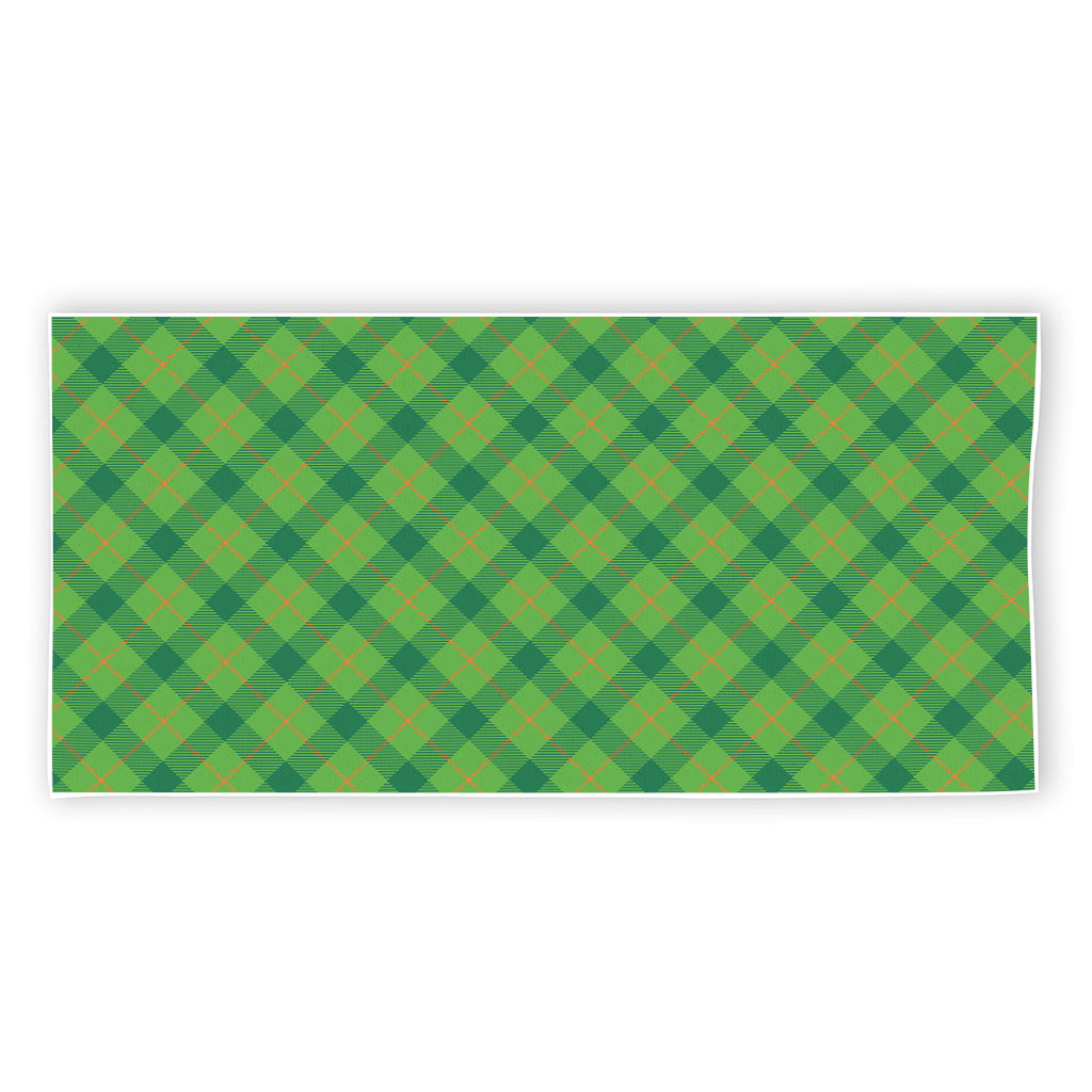 Saint Patrick's Day Scottish Plaid Print Beach Towel