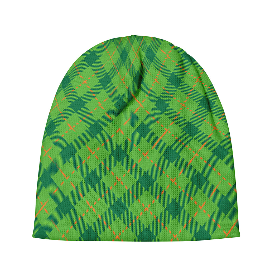 Saint Patrick's Day Scottish Plaid Print Beanie