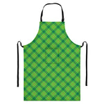 Saint Patrick's Day Scottish Plaid Print Bib Apron With Pocket