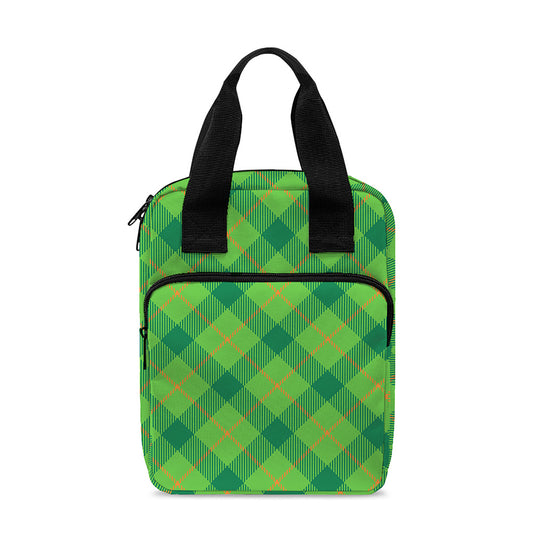 Saint Patrick's Day Scottish Plaid Print Bible Tote Bag