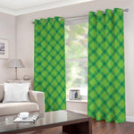 Saint Patrick's Day Scottish Plaid Print Blackout Grommet Curtains