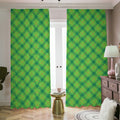 Saint Patrick's Day Scottish Plaid Print Dimout Pencil Pleat Curtains
