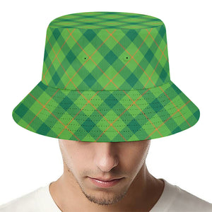 Saint Patrick's Day Scottish Plaid Print Bucket Hat