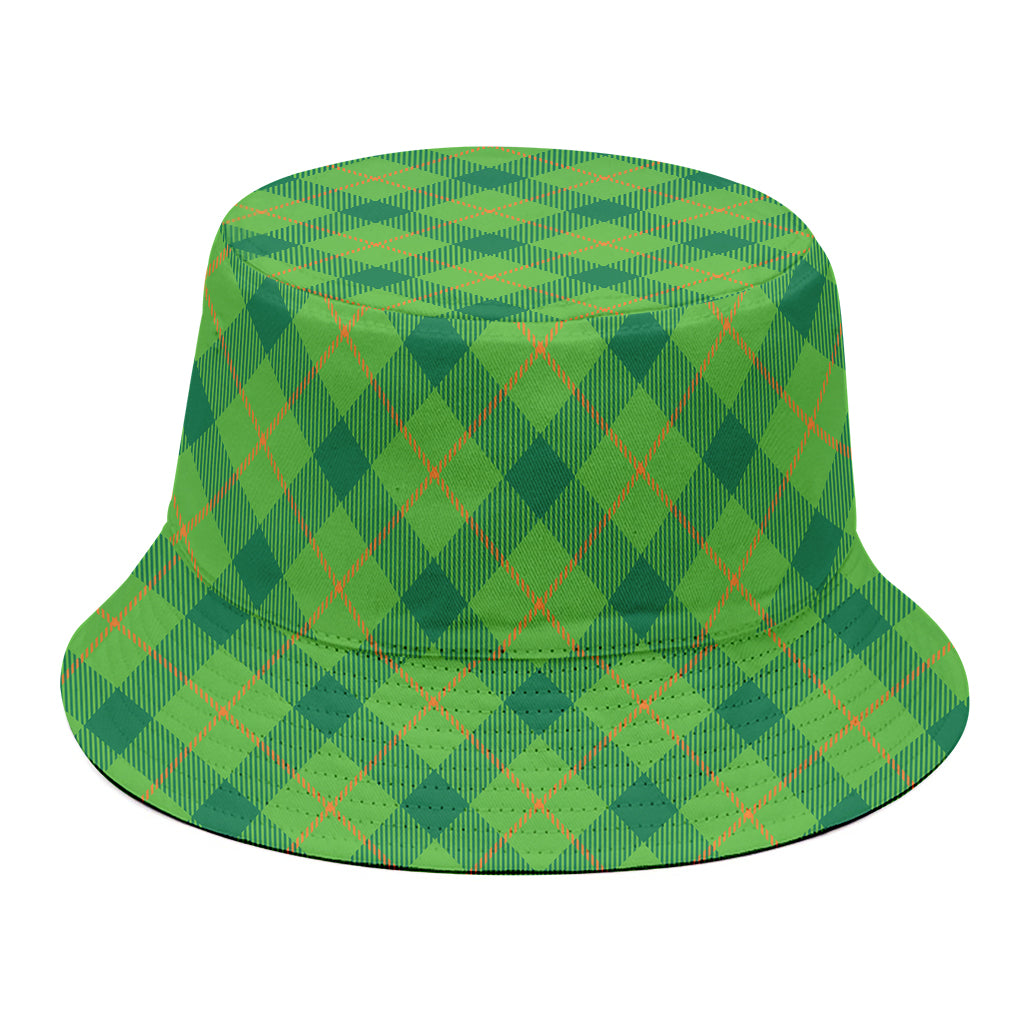 Saint Patrick's Day Scottish Plaid Print Bucket Hat