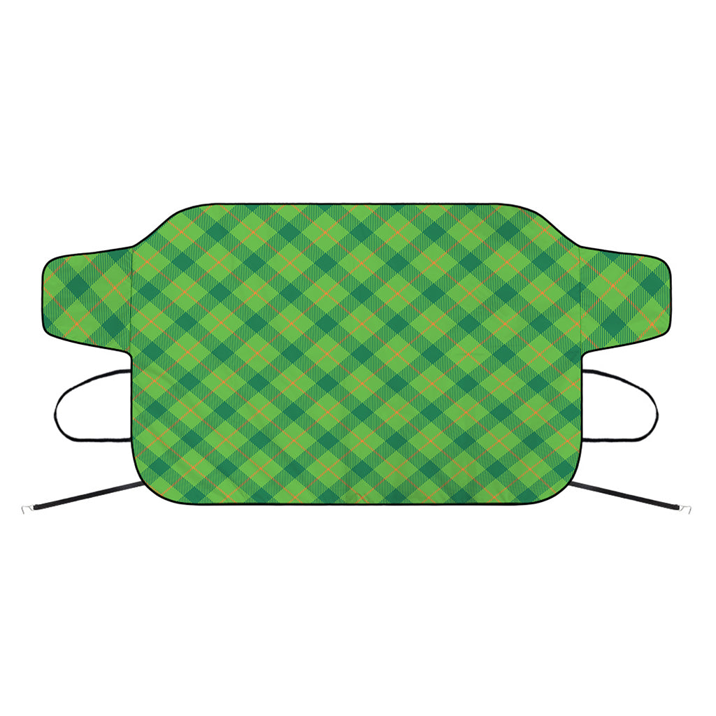 Saint Patrick's Day Scottish Plaid Print Car Windshield Snow Cover