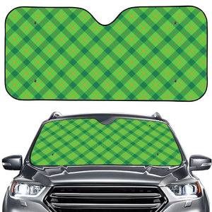 Saint Patrick's Day Scottish Plaid Print Car Windshield Sun Shade