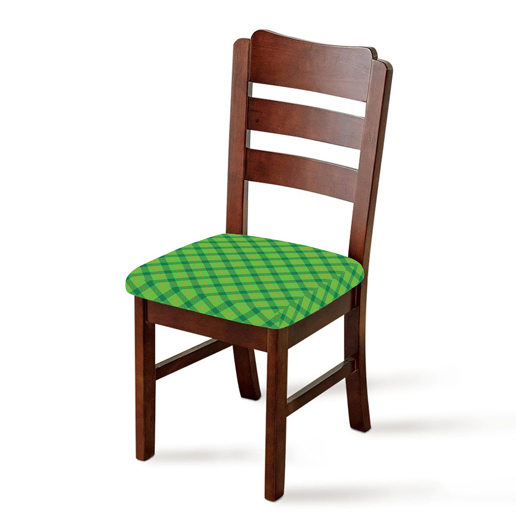 Saint Patrick's Day Scottish Plaid Print Chair Cushion Cover
