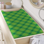 Saint Patrick's Day Scottish Plaid Print Changing Pad Cover