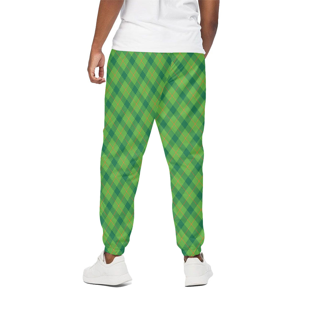 Saint Patrick's Day Scottish Plaid Print Cotton Pants