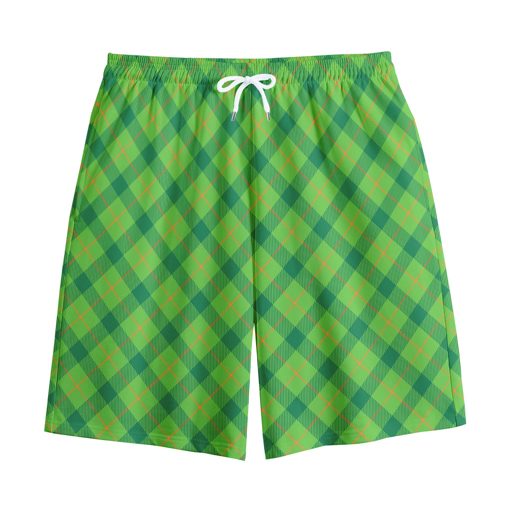 Saint Patrick's Day Scottish Plaid Print Cotton Shorts