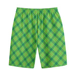 Saint Patrick's Day Scottish Plaid Print Cotton Shorts