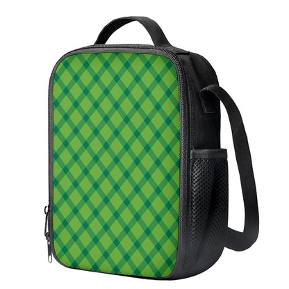 Saint Patrick's Day Scottish Plaid Print Crossbody Lunch Bag