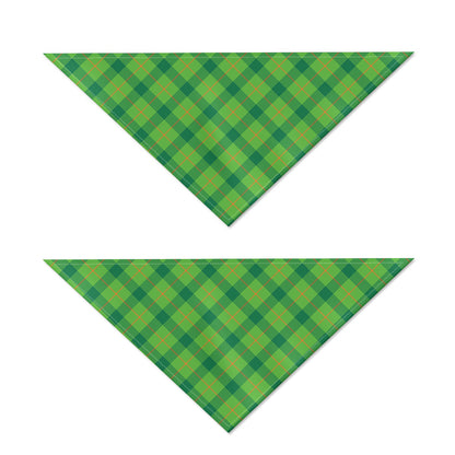 Saint Patrick's Day Scottish Plaid Print Dog Bandana