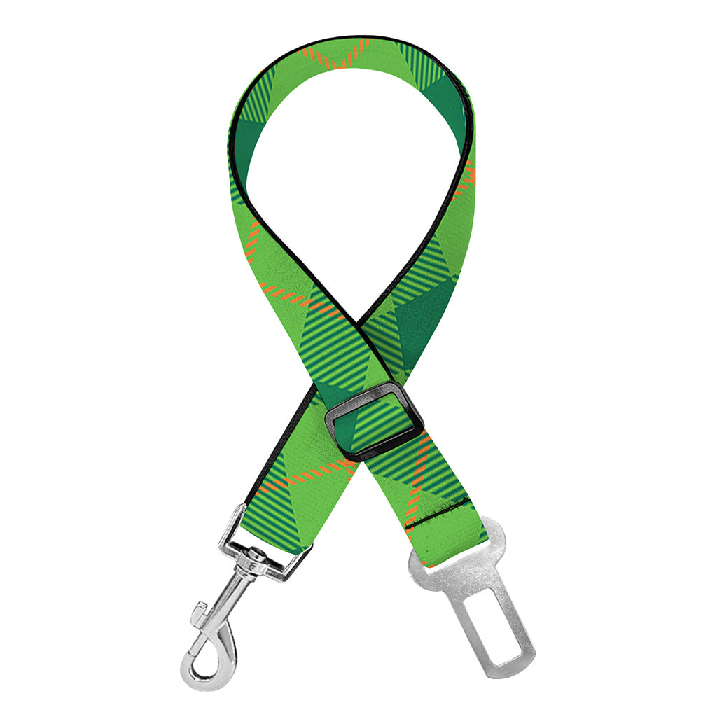 Saint Patrick's Day Scottish Plaid Print Dog Seat Belt