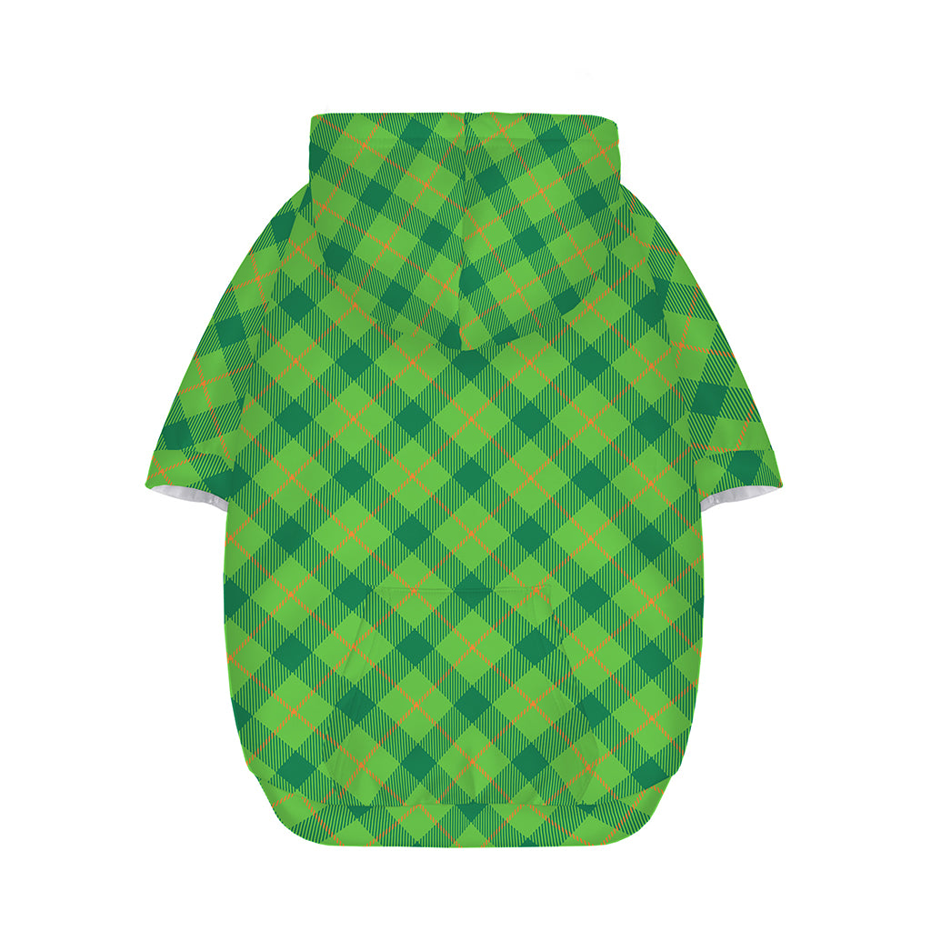 Saint Patrick's Day Scottish Plaid Print Dog Zip Up Hoodie