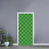 Saint Patrick's Day Scottish Plaid Print Door Sticker